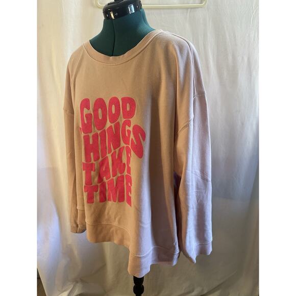 Pink Lily “Good Things Take Time” Sweatshirt – Size XL - Picture 5 of 7